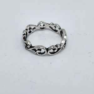 Sterling silver size 6.5, stackable loop traditional style ring.  Minimalist